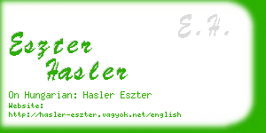 eszter hasler business card